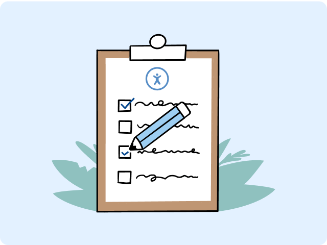 Choosing your accessibility needs from options