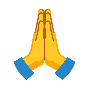 folded hands with outlines